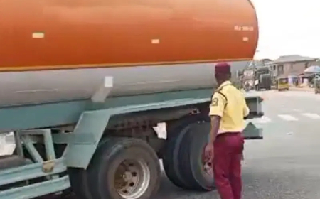 Tanker crushes motorcyclist, passenger Lagos