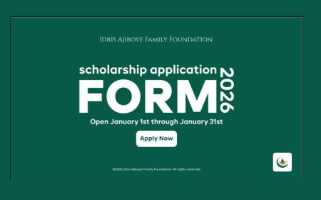 Idris Ajiboye Family Foundation Scholarship For Undergraduates 2026 | How To Apply