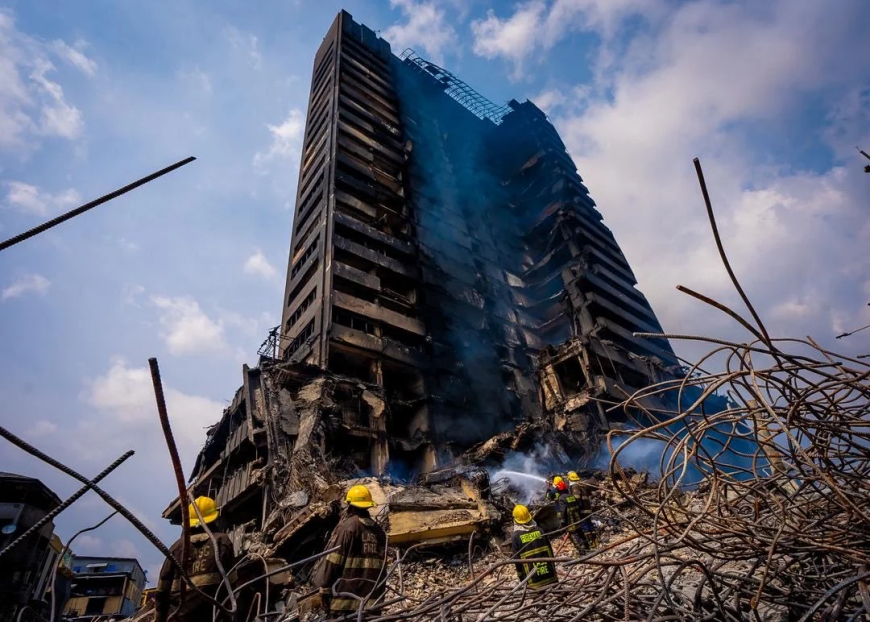 Sanwo-Olu orders demolition of fire-ravaged GNI building