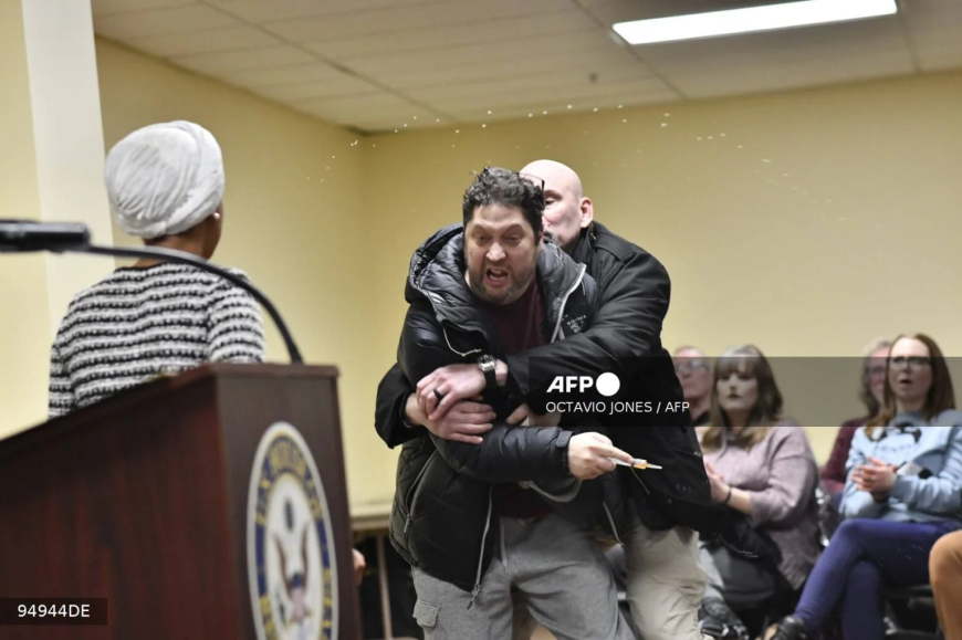US congresswoman Ilhan Omar attacked with syringe at Minneapolis town hall