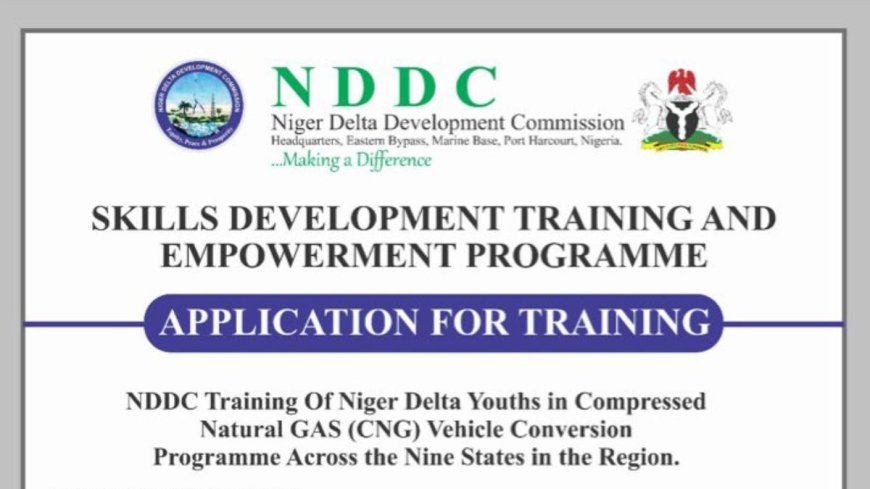 NDDC Skill Development Training and Empowerment Programme 2026 | How To Apply