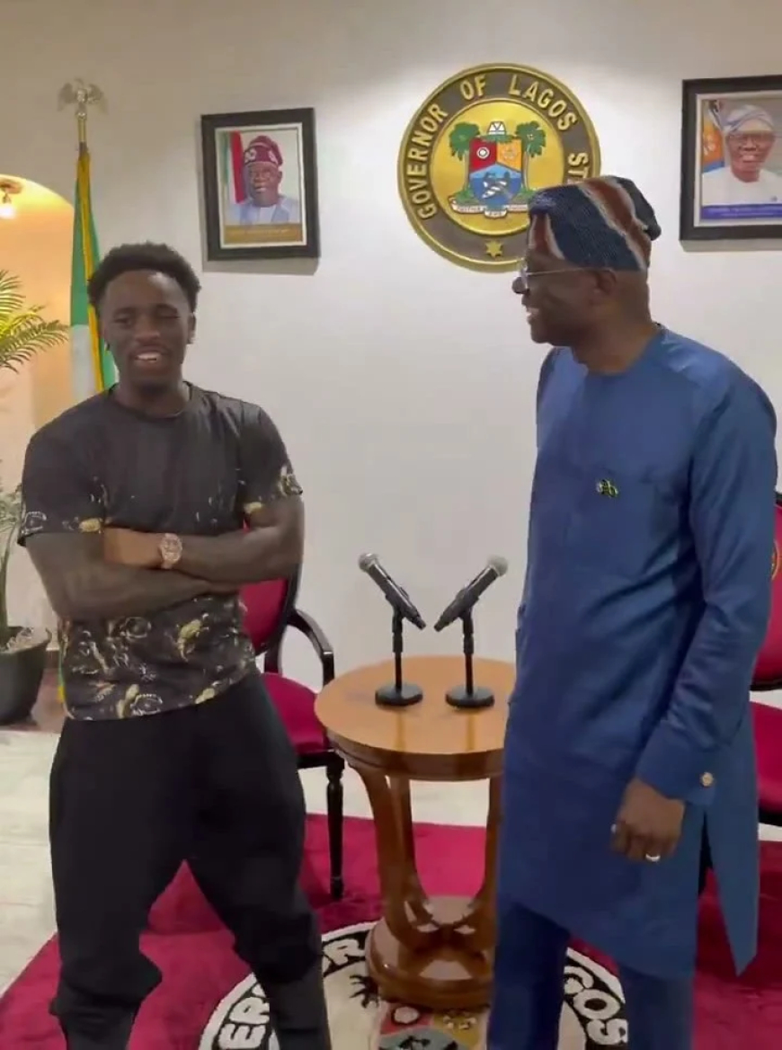 Sanwo-Olu receives US streamer Kai Cenat in Lagos