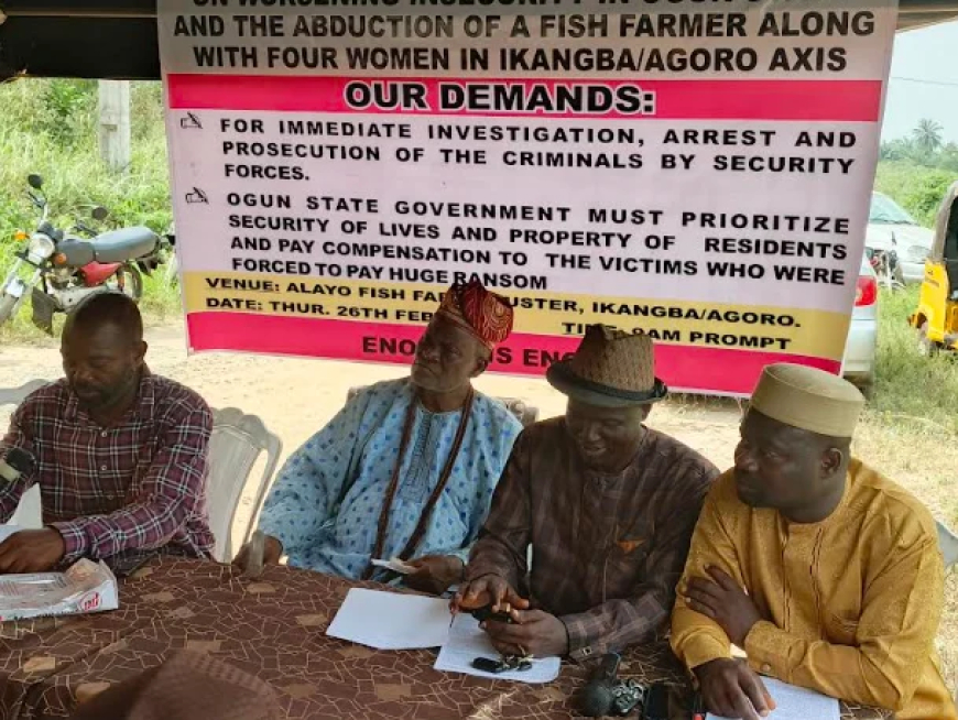 Ogun fish farmers decry insecurity, seek govt intervention