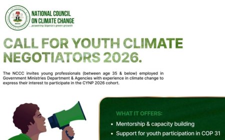 Federal Government of Nigeria Climate Youth Negotiators Programme (CYNP) 2026