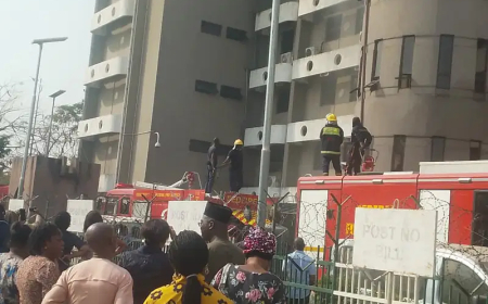 Fire guts Head of Service building