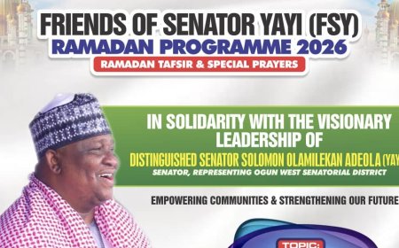 Friends Of Senator Adeola Organise Ramadan Prayer Ahead Of 2027 Ogun Governorship Race