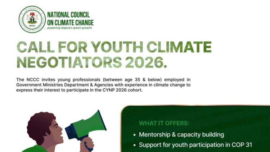 Federal Government of Nigeria Climate Youth Negotiators Programme (CYNP) 2026