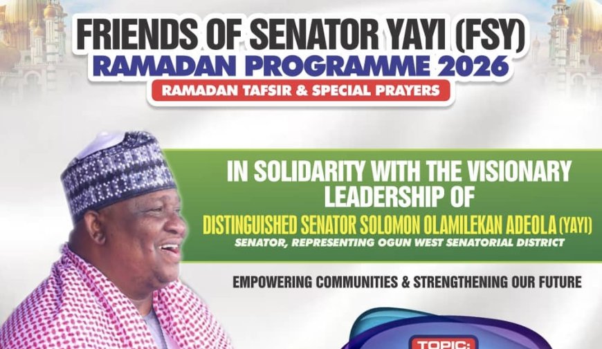 Friends Of Senator Adeola Organise Ramadan Prayer Ahead Of 2027 Ogun Governorship Race