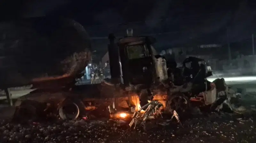 Driver assistant burnt to death, vehicles destroyed in Lagos gas explosion