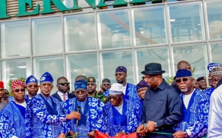 Tinubu, Obasanjo, Akpabio laud Abiodun at Gateway Airport Inauguration