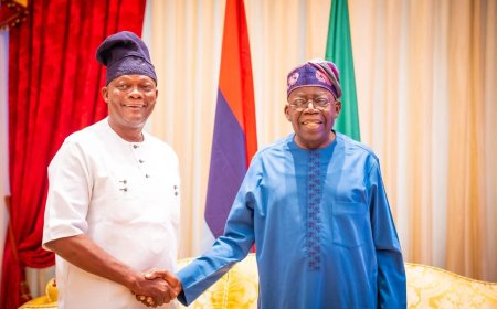 Tinubu meets Oyo APC chieftain Folarin in Lagos
