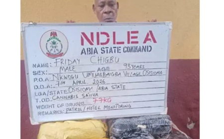 NDLEA arrests 93-year-old, doctor in nationwide drug crackdown