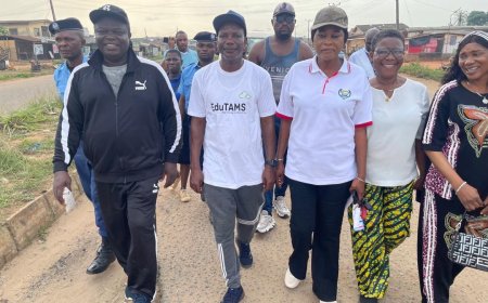 Rector leads fitness walk, emphasises regular exercise for healthy living