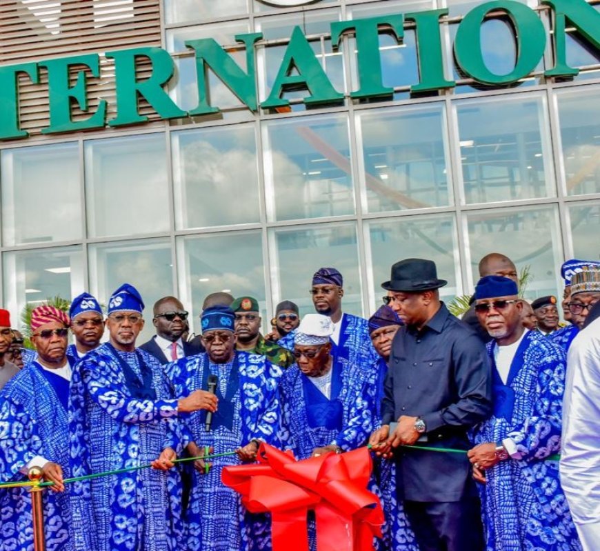 Tinubu, Obasanjo, Akpabio laud Abiodun at Gateway Airport Inauguration