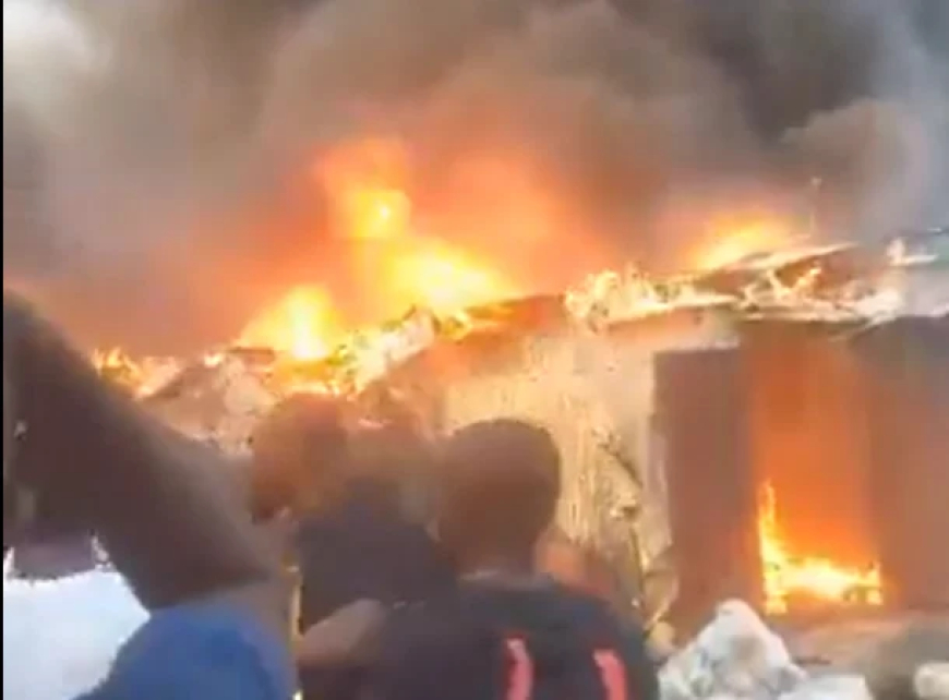 Textiles destroyed as fire razes Lagos shops