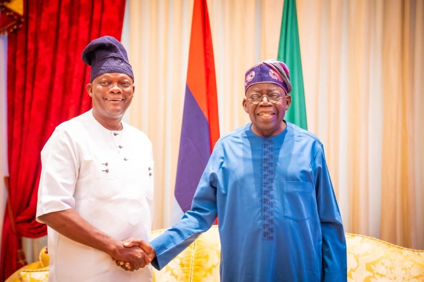 Tinubu meets Oyo APC chieftain Folarin in Lagos