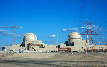 Drone strike starts fire outside UAE nuclear plant