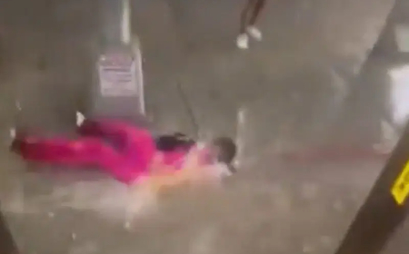 Woman swept away as flash floods paralyse New York City