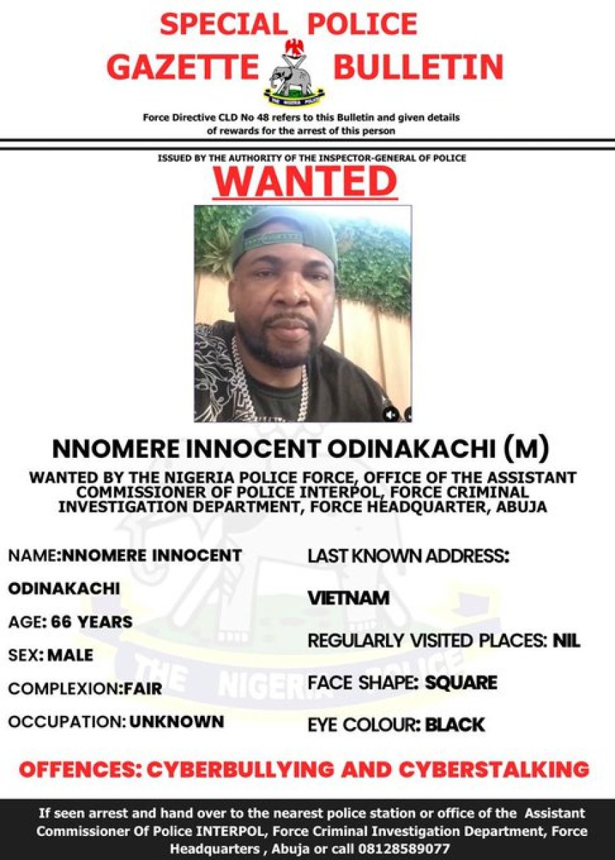 Police declare 66-year-old man wanted for cyberbullying, cyberstalking