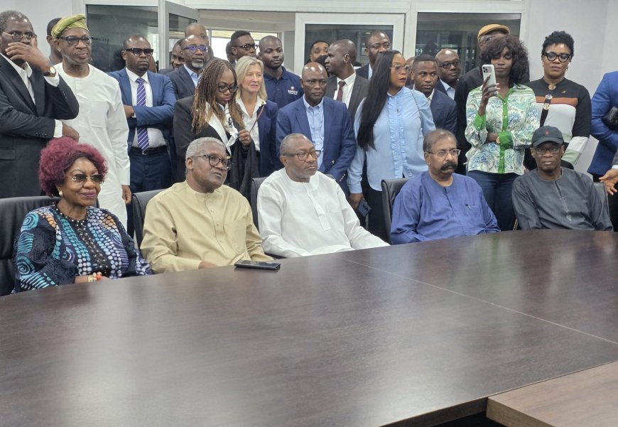 Dangote hosts Otedola, First HoldCo executives at refinery
