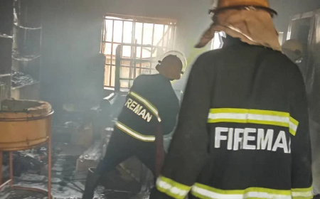 Fire guts residential building in Kwara