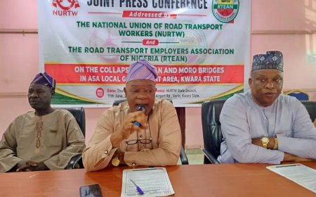 Kwara Transport Unions threaten mass action over collapsed Oko-Olowo, Ohan Bridges