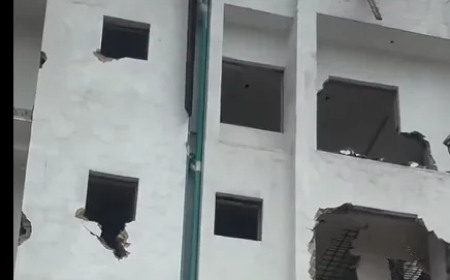 Lagos demolishes sinking six-storey building in Ikoyi