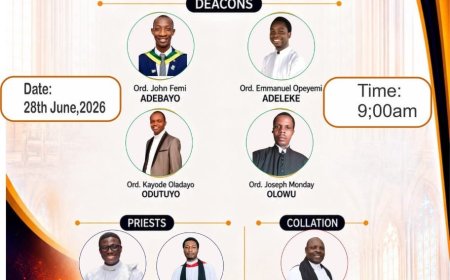 REMO ANGLICAN DIOCESE HOLDS 2026 ORDINATION SERVICE  AT ST. JAMES' ANGLICAN CHURCH, IPERU TODAY