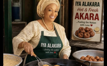 Tinubu media centre posts AI image of Remi Tinubu selling akara
