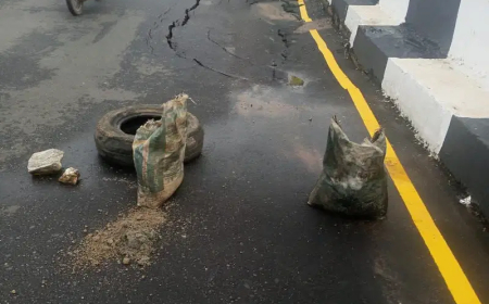 Osun’s newly opened LAMECO flyover damaged three weeks after commissioning
