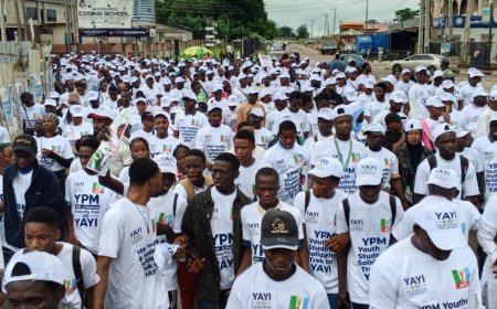 2027: YPM Stages Solidarity Trek For Tinubu, Abiodun, Adeola In Ogun