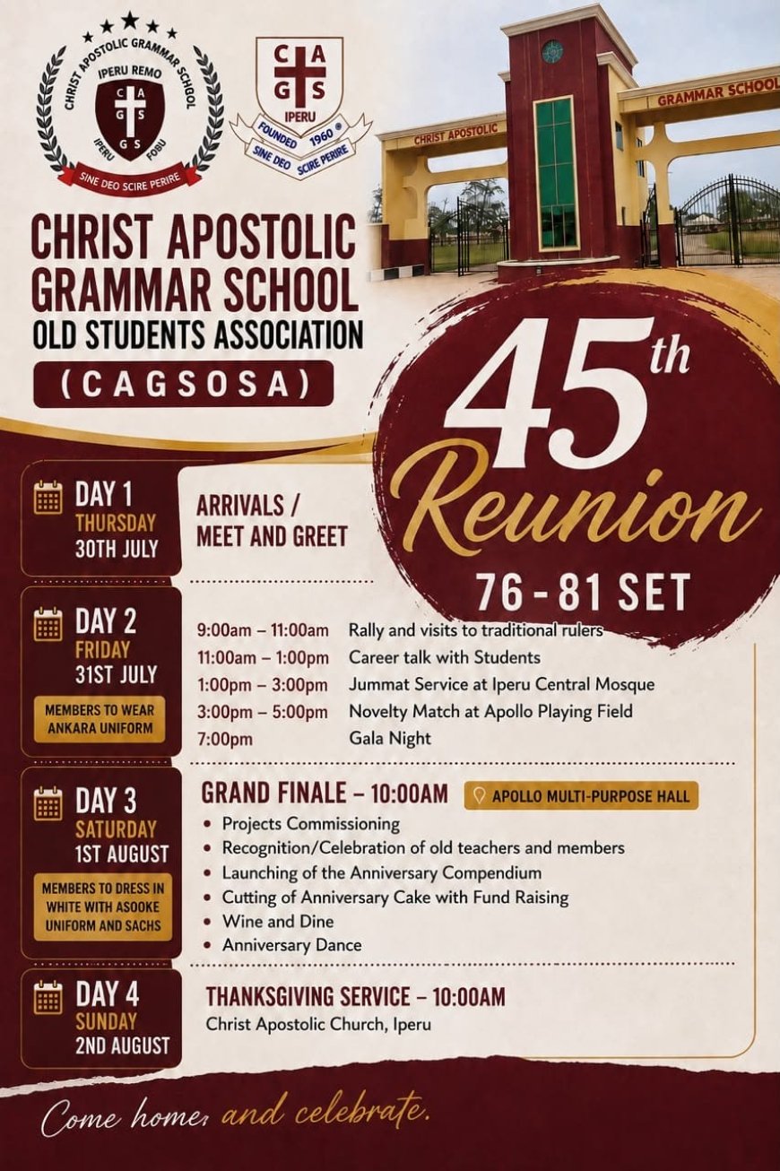 CAGSOSA '81 SET MARKS 45TH ANNIVERSARY WITH GRAND REUNION