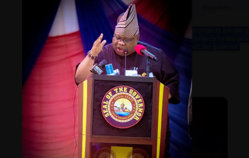 Osun 2026: Adeleke promises more developmental projects if re-elected