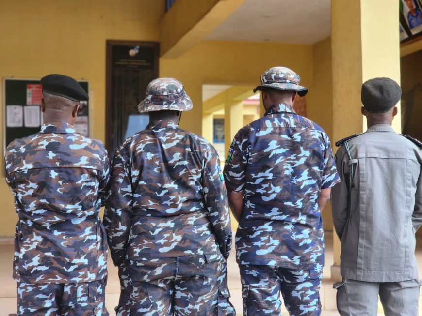 Police arrest four officers in viral extortion video