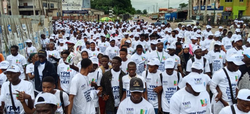 2027: YPM Stages Solidarity Trek For Tinubu, Abiodun, Adeola In Ogun