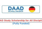 2027 DAAD Masters Scholarships for All Disciplines | Fully Funded