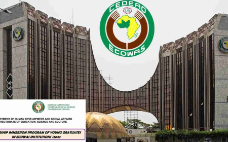 2027 ECOWAS Immersion Programme For Young Graduates | Fully Paid