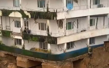 Hospital collapses after landslide in Calabar