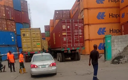 Container truck queues trigger gridlock, cripple activities in Mile 2, Kirikiri
