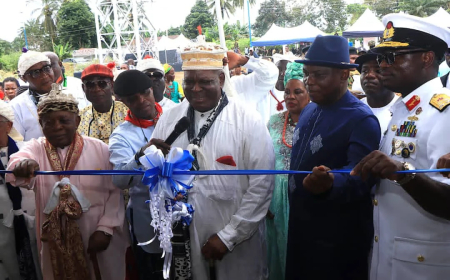Navy donates solar-powered borehole, town hall to Cross River community