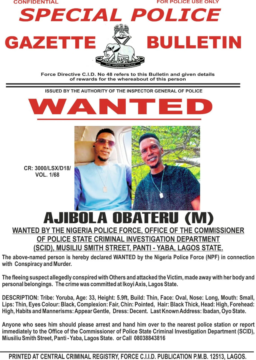 Police declare two men wanted over murder in Lagos