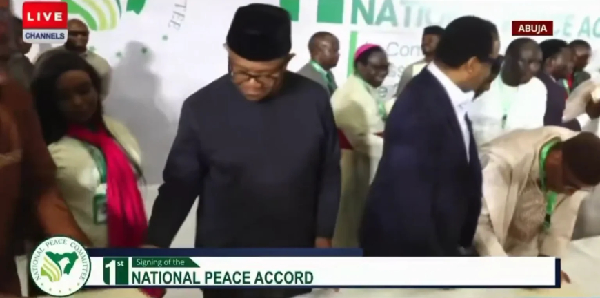 Presidential election: Tinubu, Obi, others sign peace pact as 2027 campaign begins today