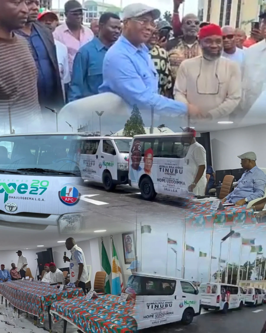 Imo APC gets 32 buses as Uzodimma demands 100% 2027 victory