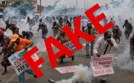 Police deny teargassing Lagos pensioners, say viral image AI-generated