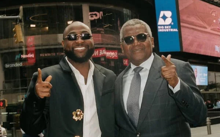 Davido shares moments with Dangote at Times Square, New York