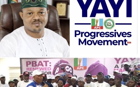 Again, Yayi Progressives Movement Donates Campaign Items To Senator Adeola