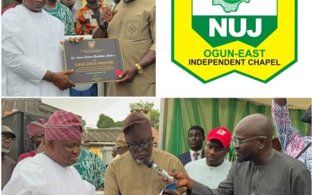 Senator Adeola Pledges Stronger Support For Ogun NUJ, Unveils ITESIWAJU Agenda