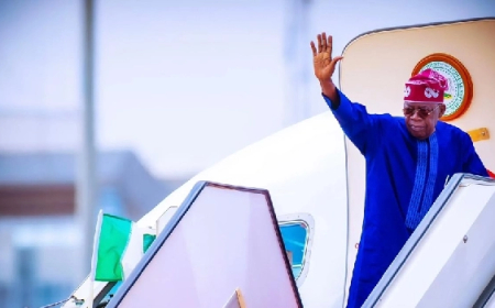 Tinubu returns to Abuja after six days in Lagos