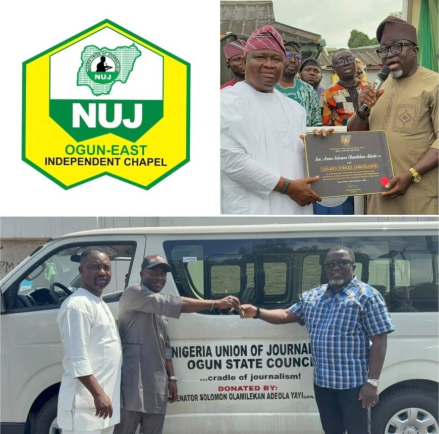 Bus Presentation: Chapel Commends Council Chairman, Senator Adeola, Seeks More Development For Ogun NUJ