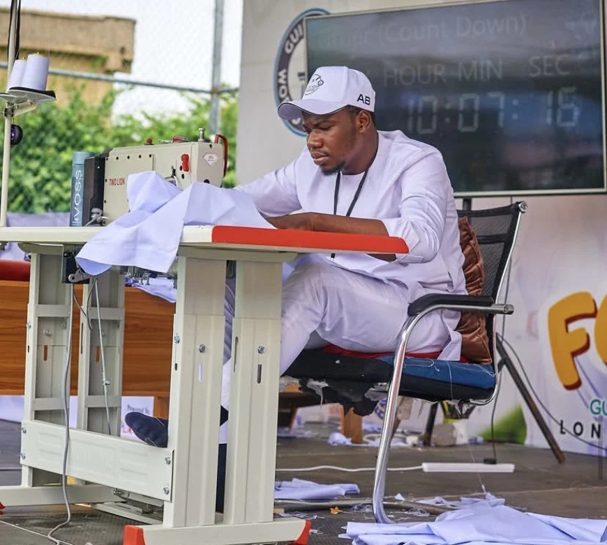 Nigerian tailor attempts Guinness World Record with 120-hour sewing marathon